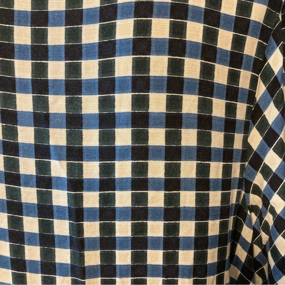 Ava & Viv Womens flutter short sleeve dress Blue gingham 1X - Picture 4 of 7